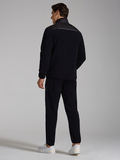 Флисовый спортивный костюм мужской 1306, черный