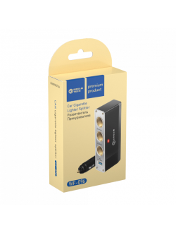 Разветвитель прикуривателя Dream WF-096 1USB 3 АЗУ 1А черный