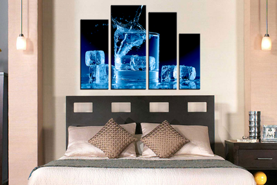 Модульная картина "Кубики освежающего льда"