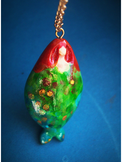 "Возвращение рыбки Русалды в Изумрудную лагуну", подвеска в стиле минимализма