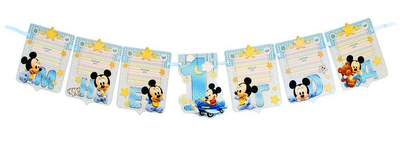Гирлянда "Мне 1 год" Дисней, с местом по фото