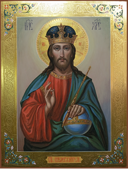 Господь Вседержитель. Рукописная икона.