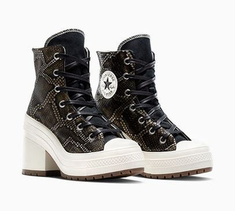 Converse Chuck 70 De Luxe Heel Black Snakeskin