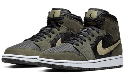 женские кроссовки Nike Air Jordan 1 Mid Olive BQ6472-030