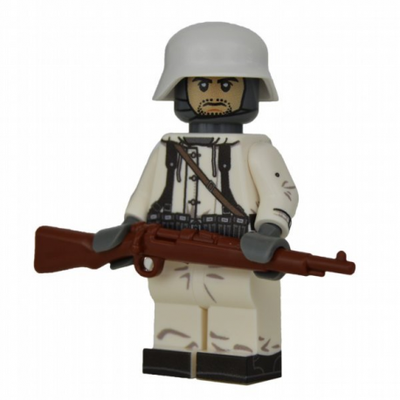 WW2 Winter German Rifleman Minifigure | Немецкий стрелок в зимнем камуфляже