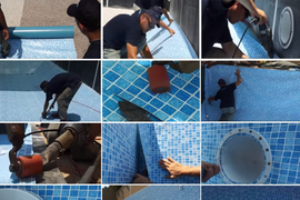 Отделка бассейна пленкой ПВХ