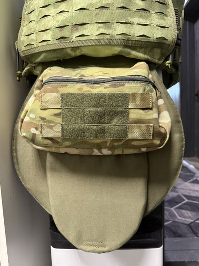 Подсумок напашный утилитарный, паховая сумка для напашника и бронежилета, цвет МУЛЬТИКАМ
