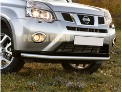 Защита переднего бампера d57для Nissan X-trail T31 (ниссан х треил)