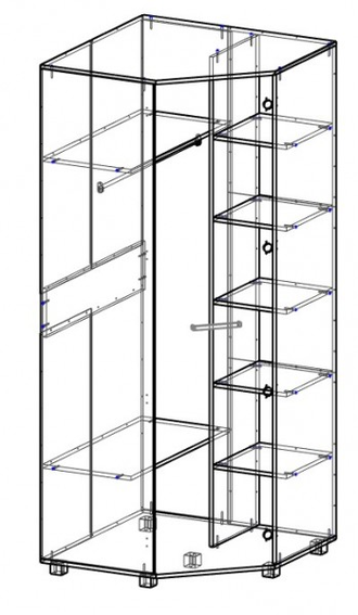 Шкаф угловой  Вега М-3