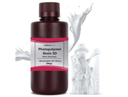 Фотополимерная смола для 3Д Water-wash 10k смываемая водой Белый LCD DLP 385-405nm SOLORSN