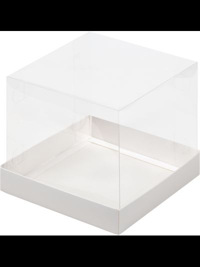 Коробка для прян.домика/кулича/Пасхи с прозр. верхом (белая), 160*160*140мм