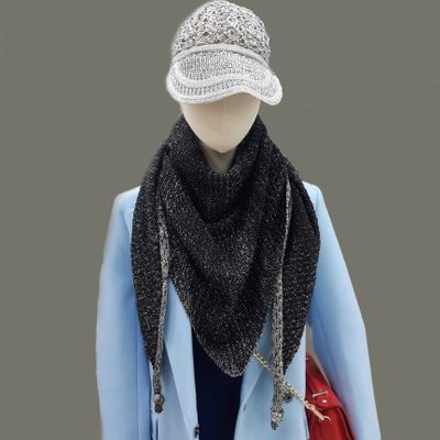 Летний итальянский шарф платок вязаный Vizio 2213 двухсторонний