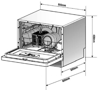 Отдельностоящая  посудомоечная машина Korting KDF 2050 W