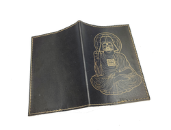 Обложка на паспорт с принтом "Дарт Вейдер - Будда"