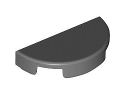 Tile, Round 1 x 2 Half, Dark Bluish Gray (1748 6483944 6510078)