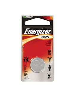 Батарейка Energizer CR 2025, литиевая, d=20 мм, h=2,5 мм, в блистере (1шт.), 3 В, 638709