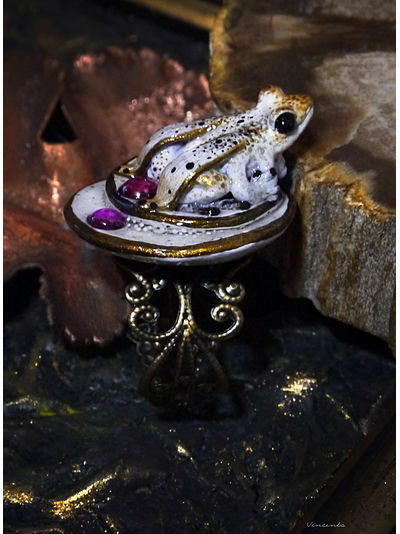 Кольцо с лягушкой &quot;Двойняшка Кваквази&quot;, реплика Дневного Светлячка