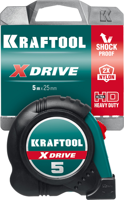 Рулетка KRAFTOOL X-Drive, 5 м х 25 мм