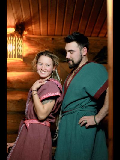 Кимоно-халат из крапивы  "Дар Мастера"