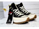 Кеды Converse Play Comme Des Garçons на платформе черные женские