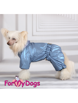 FOR MY DOGS комбинезон для собак голубой металлик