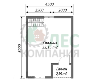 Двухэтажный дом из бруса 6x6 с балконом