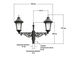 Светильник садово-парковый Munich2 (2 фонаря с опорой)