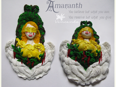 Объёмная подвеска "Амарант", падший ангел