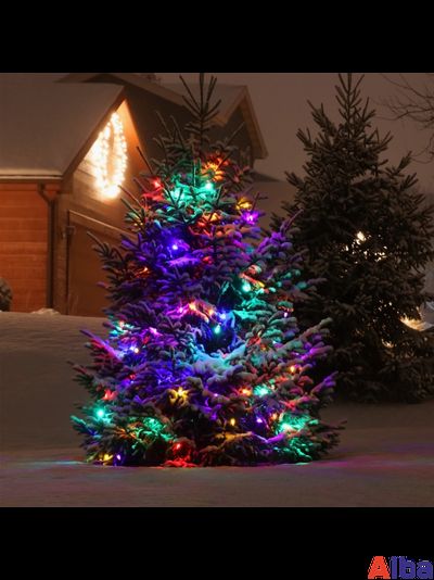 Гирлянда-нить 10 м, 220В, МУЛЬТИ, IP65, провод ПВХ, статика