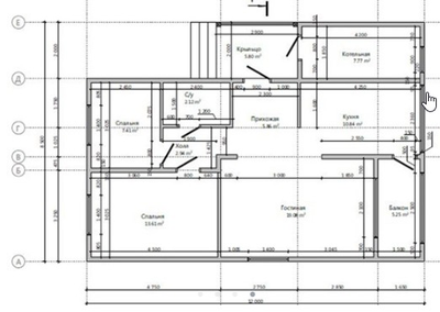Одноэтажный каркасный дом с двумя спальнями 70м² (SK56)