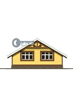 Д-17 ДАЧНЫЙ ДОМ ИЗ БРУСА:ГАБАРИТНЫЕ РАЗМЕРЫ: (8Х8М), ОБЩАЯ ПЛОЩАДЬ: 64М²