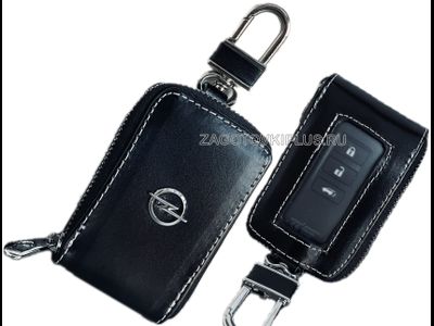 Ключница авто с окошком из натуральной кожи с логотипом OPEL