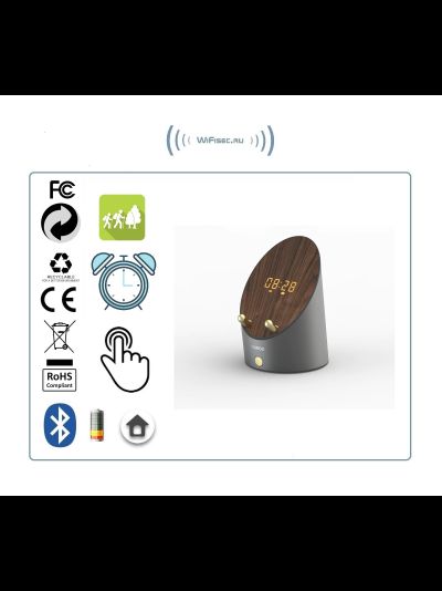KAWOO индукционный динамик - держатель телефона, Табло времени, будильник, Bluetooth динамик
