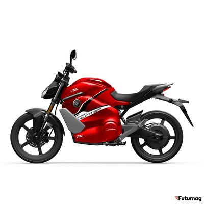 Электромотоцикл WHITE SIBERIA SUPER SOCO STREET HUNTER PRO красный