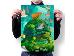 Плакат вертикальный Капибара, Kapibara-san №36