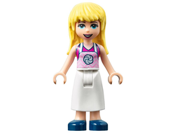 Friends Stephanie - White Long Skirt, Magenta Top with Apron, n/a (frnd432)