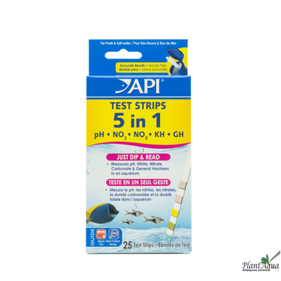 API 5-IN-1 TEST STRIPS - Тест полоски для пресной воды , 25шт