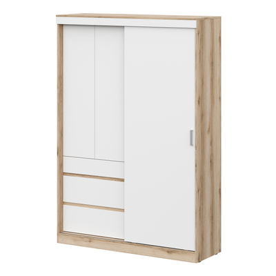 Брауни шкаф-купе (1,5м) Дуб Делано/Белый