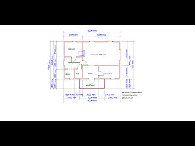 Б-24 ГАБАРИТНЫЕ РАЗМЕРЫ: (6Х9М) 1 ЭТАЖ, ОБЩАЯ ПЛОЩАДЬ: 60М²