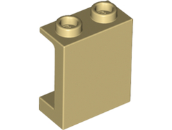 Panel 1 x 2 x 2 with Side Supports - Hollow Studs, Tan (87552 / 6063943)