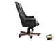 Кресло для руководителя Zurich A кожа черная+к/з/т.орех