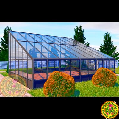 Односкатная зимняя теплица ДЖЕЙМС размером 10000 Х 8000 мм