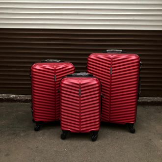 Пластиковый чемодан  Баолис бордо размер L