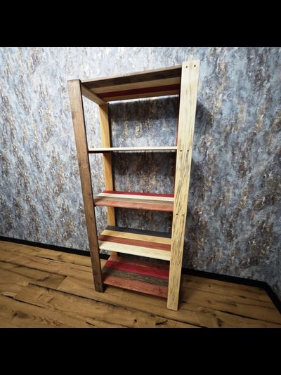 Стеллаж деревянный &quot;Амбарные доски&quot; 180-40-80