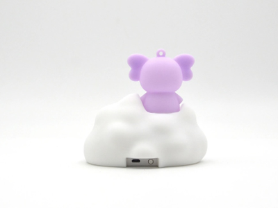 Ночник силиконовый СЛОНИК НА ОБЛАКЕ на аккумуляторе с  пультом (копия)