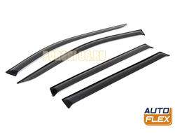 Дефлекторы окон AutoFlex, литьевой ПММА для Ford Focus II SD, HB 2005-2010