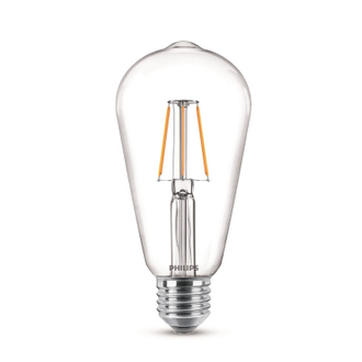 Лампа светодиодная Philips LED Classic 6-60W ST64 E27 тепл. филам. колба