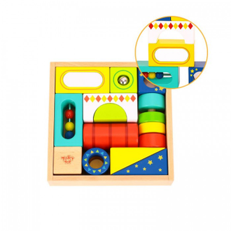 Деревянная игрушка Tooky Toy Набор мультифункциональных кубиков