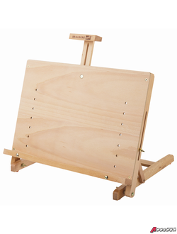 Мольберт настольный BRAUBERG ART CLASSIC, регулируемый верхний держатель, 50×37×39 см, бук. 191756