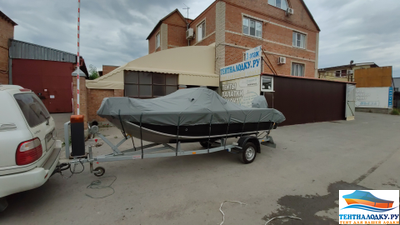 Тент на лодку ВОЛЖАНКА 5.0 FISH- 2020 (с леерами на носу)